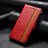 Custodia Portafoglio In Pelle Cover con Supporto F04 per Apple iPhone 14 Pro Max Rosso