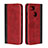 Custodia Portafoglio In Pelle Cover con Supporto G01 per Google Pixel 3 Rosso