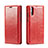 Custodia Portafoglio In Pelle Cover con Supporto G01 per Huawei P20 Rosso