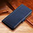 Custodia Portafoglio In Pelle Cover con Supporto H01 per Apple iPhone 13 Pro Max Blu