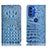 Custodia Portafoglio In Pelle Cover con Supporto H01P per Motorola Moto G51 5G Cielo Blu