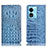 Custodia Portafoglio In Pelle Cover con Supporto H01P per Oppo A78 5G Cielo Blu