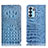 Custodia Portafoglio In Pelle Cover con Supporto H01P per Oppo Reno6 5G Cielo Blu