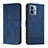 Custodia Portafoglio In Pelle Cover con Supporto H01X per Motorola Moto G 5G (2023) Blu
