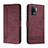 Custodia Portafoglio In Pelle Cover con Supporto H01X per Oppo A94 4G Rosso