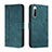 Custodia Portafoglio In Pelle Cover con Supporto H01X per Sony Xperia 10 II Verde