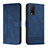 Custodia Portafoglio In Pelle Cover con Supporto H01X per Vivo Y11s Blu