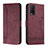 Custodia Portafoglio In Pelle Cover con Supporto H01X per Vivo Y20 Rosso