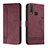 Custodia Portafoglio In Pelle Cover con Supporto H01X per Vivo Y3 Rosso