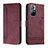 Custodia Portafoglio In Pelle Cover con Supporto H01X per Xiaomi Poco M4 Pro 5G Rosso
