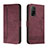 Custodia Portafoglio In Pelle Cover con Supporto H01X per Xiaomi Redmi K30S 5G Rosso