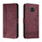 Custodia Portafoglio In Pelle Cover con Supporto H01X per Xiaomi Redmi Note 9 Pro Rosso