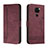 Custodia Portafoglio In Pelle Cover con Supporto H01X per Xiaomi Redmi Note 9 Rosso