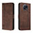 Custodia Portafoglio In Pelle Cover con Supporto H01X per Xiaomi Redmi Note 9T 5G Marrone