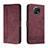 Custodia Portafoglio In Pelle Cover con Supporto H01X per Xiaomi Redmi Note 9T 5G Rosso