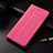 Custodia Portafoglio In Pelle Cover con Supporto H02 per Apple iPhone 13 Mini Rosa Caldo