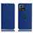 Custodia Portafoglio In Pelle Cover con Supporto H02P per Motorola Moto Edge 30 Fusion 5G Blu