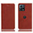 Custodia Portafoglio In Pelle Cover con Supporto H02P per Motorola Moto Edge S30 Pro 5G Marrone