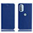 Custodia Portafoglio In Pelle Cover con Supporto H02P per Motorola Moto G31 Blu