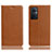 Custodia Portafoglio In Pelle Cover con Supporto H02P per OnePlus Nord N20 5G Marrone Chiaro