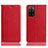 Custodia Portafoglio In Pelle Cover con Supporto H02P per Oppo A55 5G Rosso