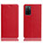 Custodia Portafoglio In Pelle Cover con Supporto H02P per Oppo A55S 5G Rosso