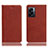 Custodia Portafoglio In Pelle Cover con Supporto H02P per Oppo A56S 5G Marrone