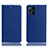 Custodia Portafoglio In Pelle Cover con Supporto H02P per Oppo Find X3 5G Blu