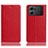 Custodia Portafoglio In Pelle Cover con Supporto H02P per Oppo K10 5G Rosso