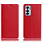 Custodia Portafoglio In Pelle Cover con Supporto H02P per Oppo Reno6 5G Rosso