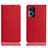 Custodia Portafoglio In Pelle Cover con Supporto H02P per Oppo Reno7 Pro 5G Rosso