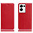 Custodia Portafoglio In Pelle Cover con Supporto H02P per Oppo Reno8 Pro 5G Rosso