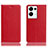 Custodia Portafoglio In Pelle Cover con Supporto H02P per Oppo Reno8 Pro+ Plus 5G Rosso