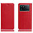 Custodia Portafoglio In Pelle Cover con Supporto H02P per Vivo iQOO 9 Pro 5G Rosso