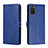 Custodia Portafoglio In Pelle Cover con Supporto H02X per Samsung Galaxy A02s Blu