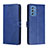 Custodia Portafoglio In Pelle Cover con Supporto H02X per Samsung Galaxy M52 5G Blu