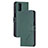 Custodia Portafoglio In Pelle Cover con Supporto H02X per Xiaomi Mi 10T 5G Verde