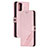 Custodia Portafoglio In Pelle Cover con Supporto H02X per Xiaomi Mi 10T Pro 5G Oro Rosa