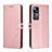 Custodia Portafoglio In Pelle Cover con Supporto H02X per Xiaomi Mi 12T Pro 5G Oro Rosa