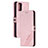 Custodia Portafoglio In Pelle Cover con Supporto H02X per Xiaomi Poco M3 Oro Rosa