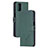 Custodia Portafoglio In Pelle Cover con Supporto H02X per Xiaomi Poco M3 Verde