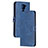 Custodia Portafoglio In Pelle Cover con Supporto H02X per Xiaomi Redmi 10X 4G Blu