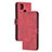 Custodia Portafoglio In Pelle Cover con Supporto H02X per Xiaomi Redmi 9 India Rosso