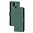 Custodia Portafoglio In Pelle Cover con Supporto H02X per Xiaomi Redmi 9 India Verde