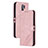 Custodia Portafoglio In Pelle Cover con Supporto H02X per Xiaomi Redmi 9 Oro Rosa