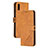 Custodia Portafoglio In Pelle Cover con Supporto H02X per Xiaomi Redmi 9AT Marrone Chiaro