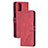 Custodia Portafoglio In Pelle Cover con Supporto H02X per Xiaomi Redmi K30S 5G Rosso