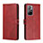 Custodia Portafoglio In Pelle Cover con Supporto H02X per Xiaomi Redmi Note 11 5G Rosso