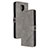 Custodia Portafoglio In Pelle Cover con Supporto H02X per Xiaomi Redmi Note 9 Pro Grigio