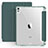 Custodia Portafoglio In Pelle Cover con Supporto H03 per Apple iPad Air 4 10.9 (2020) Verde Notte